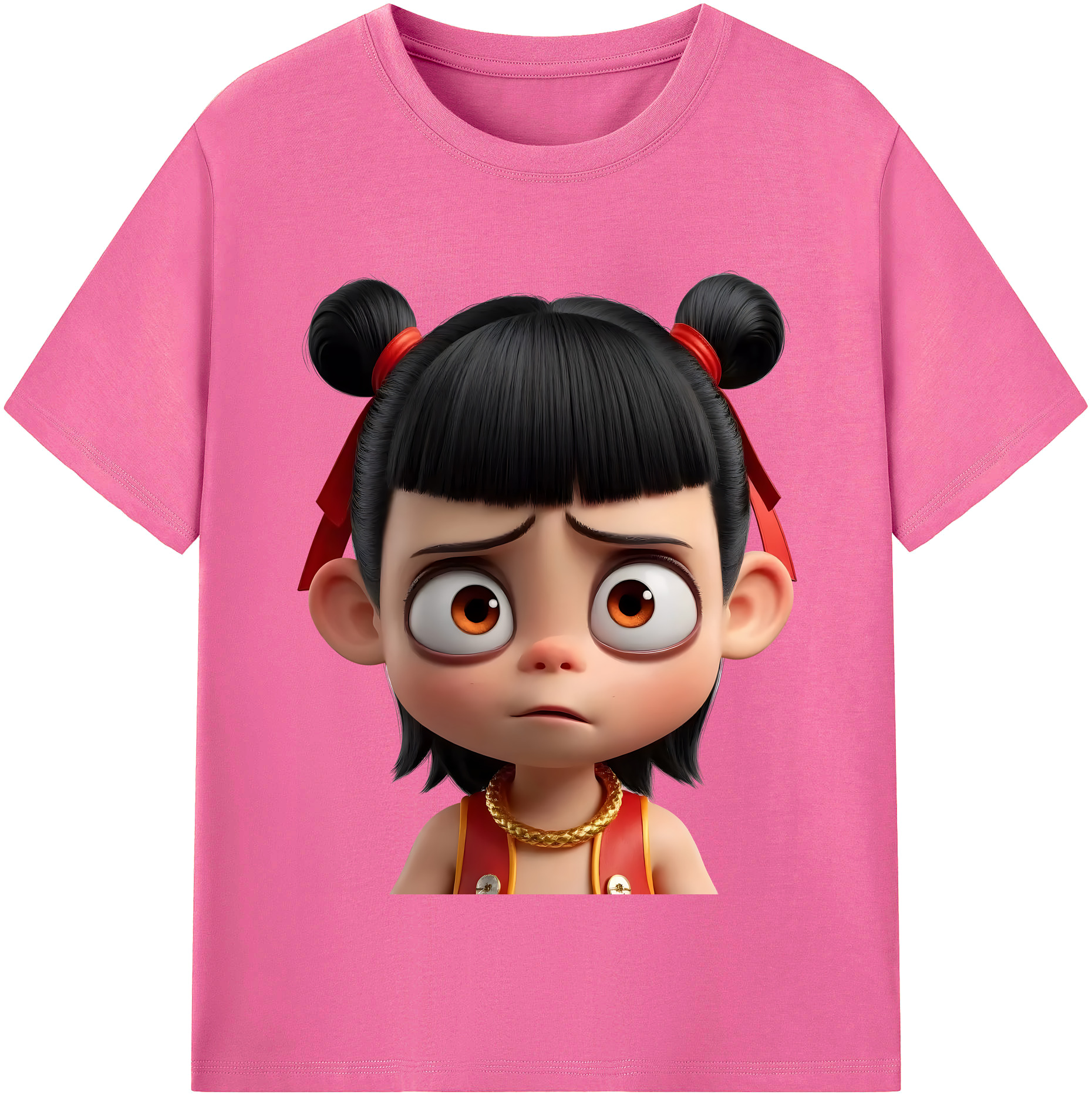 （画像用） Ne Zha 2 ナタ 魔童の大暴れ レディースカジュアルプリントTシャツ（綿100％）